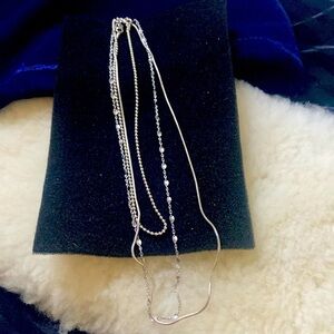 🏷 Qty 3 Silver Chains / Various sizes and Styles